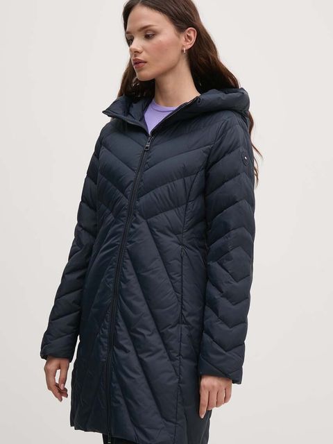 Tommy Hilfiger kurtka puchowa damska kolor granatowy przejściowa WW0WW42622