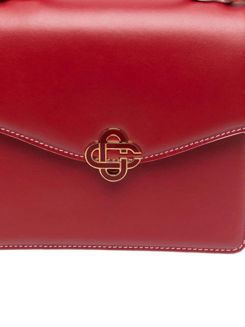 Casablanca clasp-detail leather cross-body bag - Red