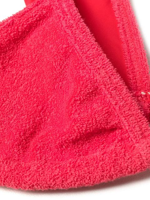 The Attico terry-cloth triangle bikini set - Red