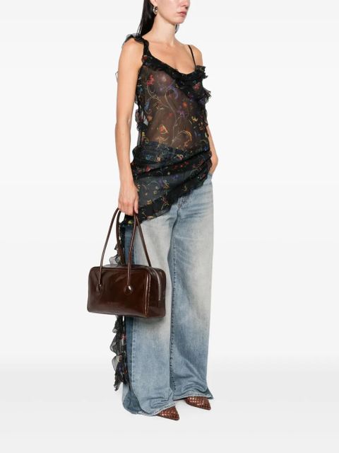 Marge Sherwood Boston leather shoulder bag - Brown