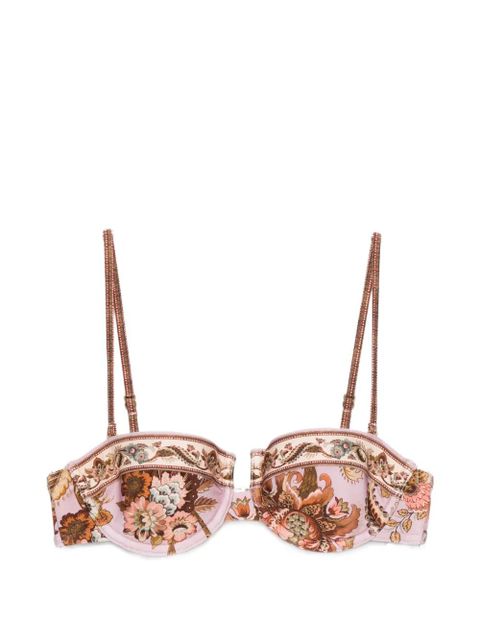 ZIMMERMANN Aster floral-print balconette bikini top - Pink - zdjęcie produktu nr 1