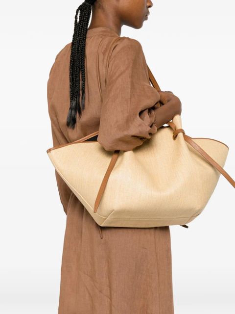 Yuzefi large Mochi leather-trim woven tote bag - Neutrals - zdjęcie produktu nr 2