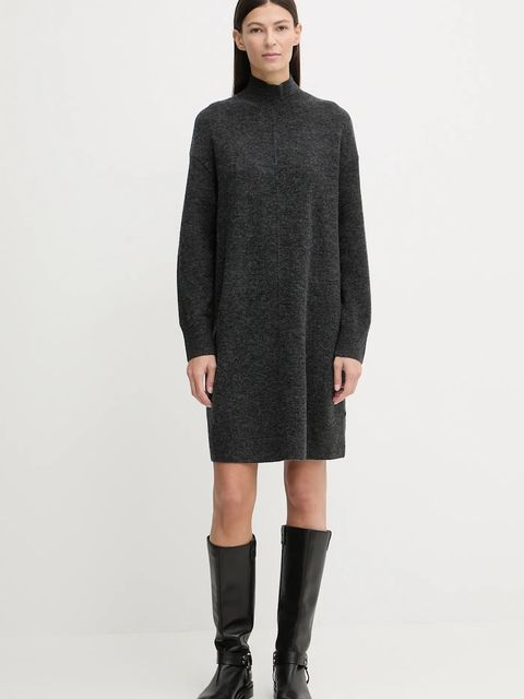 Marc O'Polo sukienka z dodatkiem wełny kolor szary mini oversize 5000007471 - zdjęcie produktu nr 2