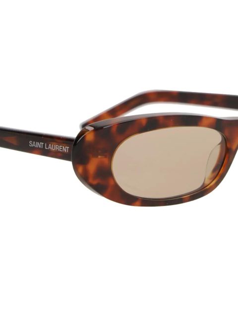 Saint Laurent tortoiseshell oval-frame sunglasses - Brown