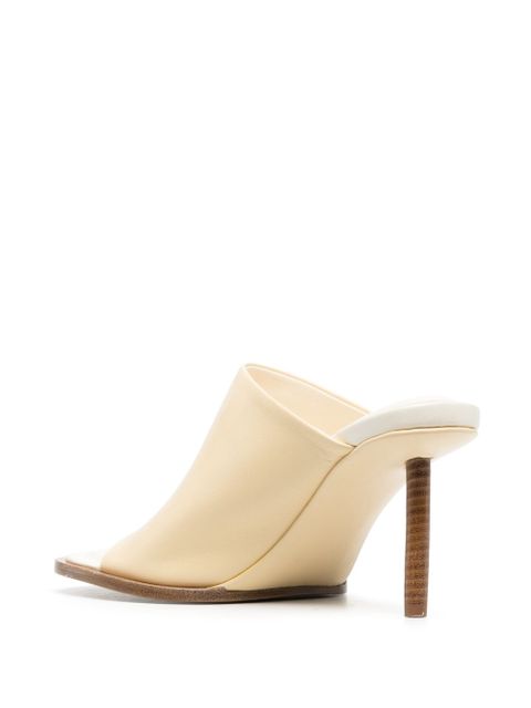 Jacquemus Les mules rond carré leather sandals - Neutrals - zdjęcie produktu nr 2