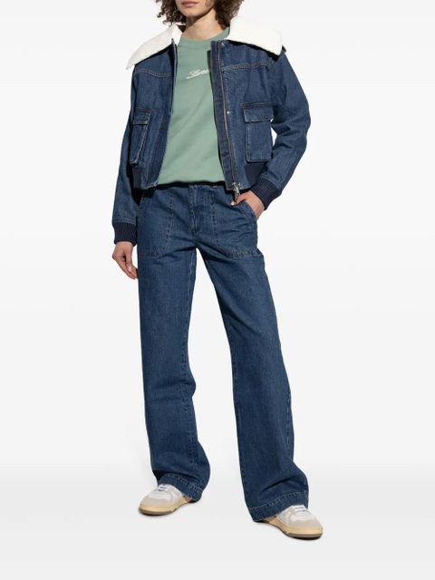 Lanvin logo-embroidered sweatshirt - Green - zdjęcie produktu nr 2