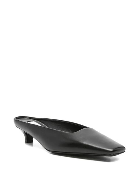 TOTEME square-toe leather mules - Black - zdjęcie produktu nr 2
