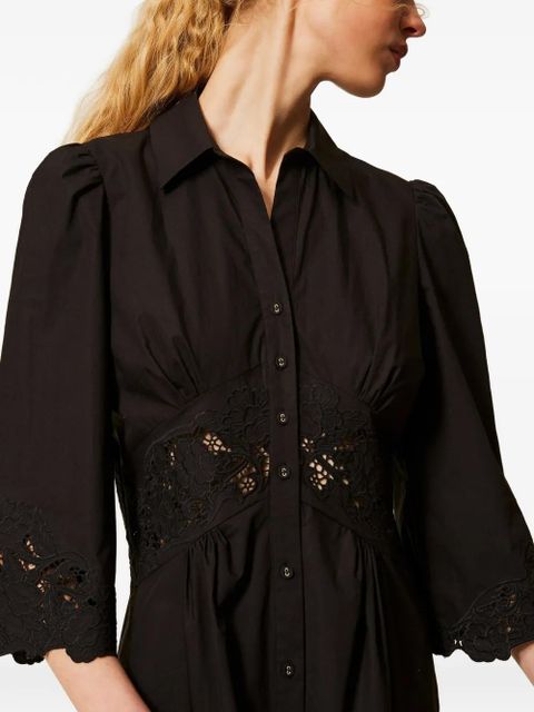 TWINSET lace midi dress - Black
