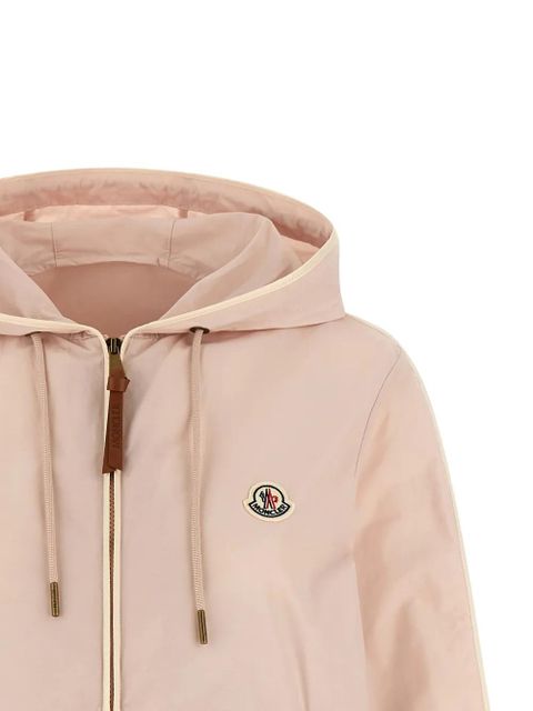 Moncler Sarracenia hooded contrast-trim jacket - Pink