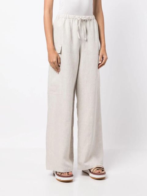 Reformation Ethan linen wide-leg trousers - Neutrals