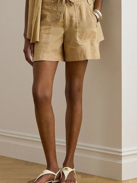 Lauren Ralph Lauren szorty damskie lniane - zdjęcie produktu nr 2