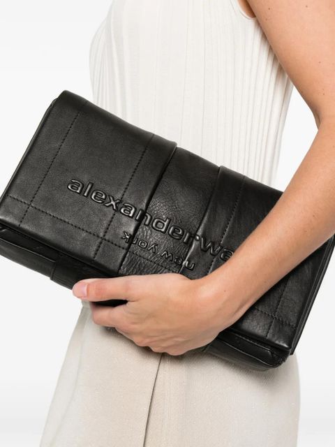 Alexander Wang Wang Pack leather flap crinkle crossbody bag - Black