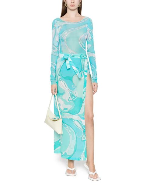 PUCCI Orchidee-print maxi dress - Blue - zdjęcie produktu nr 2