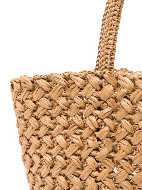 The Row Estelle woven tote bag - Brown