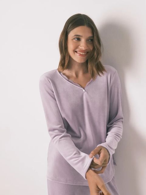 women'secret piżama damska kolor fioletowy 3592436