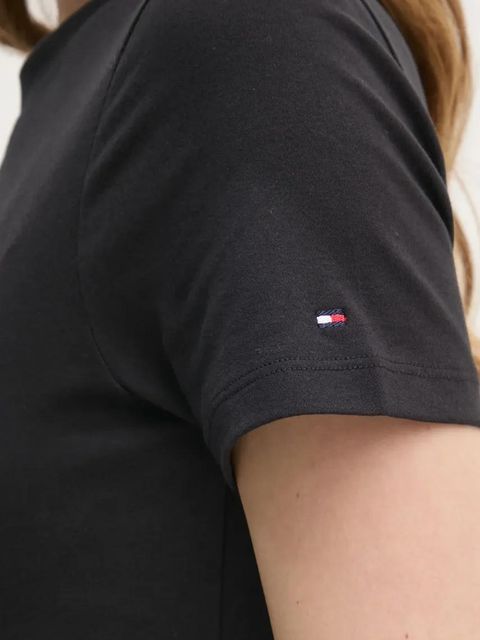 Tommy Hilfiger sukienka bawełniana kolor czarny mini rozkloszowana WW0WW45521