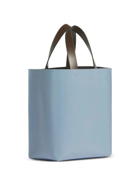 Marni Museo colour-block leather tote bag - Blue