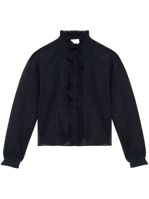 MARANT ÉTOILE Gaia embroidered cotton blouse - Black - zdjęcie produktu nr 1