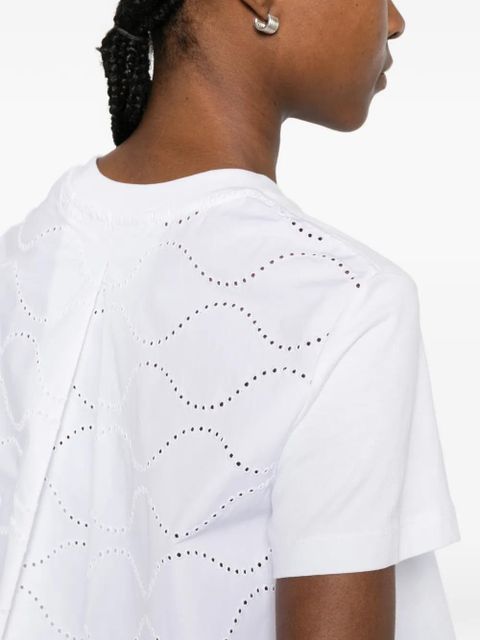 Moncler eyelet T-shirt - White
