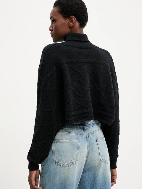 Answear.LAB sweter z kaszmirem damski kolor czarny ciepły z golfem