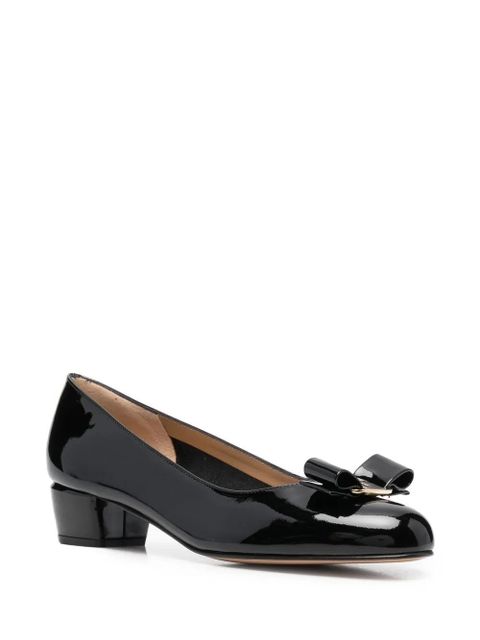 Ferragamo bow detail pumps - Black