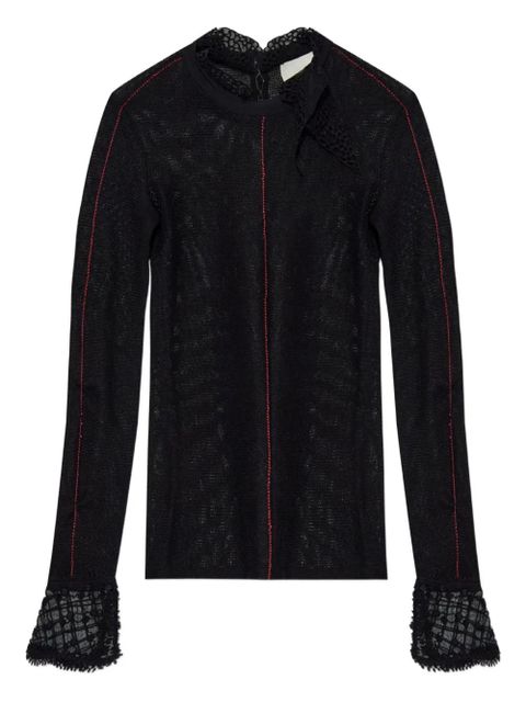 ISABEL MARANT Sarah lace-trim top - Black - zdjęcie produktu nr 1