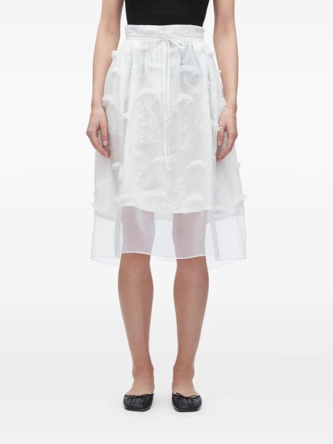3.1 Phillip Lim embroidered skirt - Neutrals