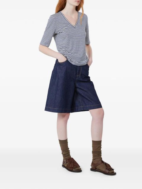 Max Mara Opzione striped V-neck T-shirt - Blue - zdjęcie produktu nr 2