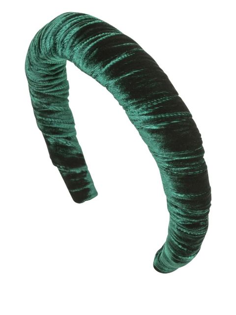Jennifer Behr velvet irene headband - Green - zdjęcie produktu nr 1