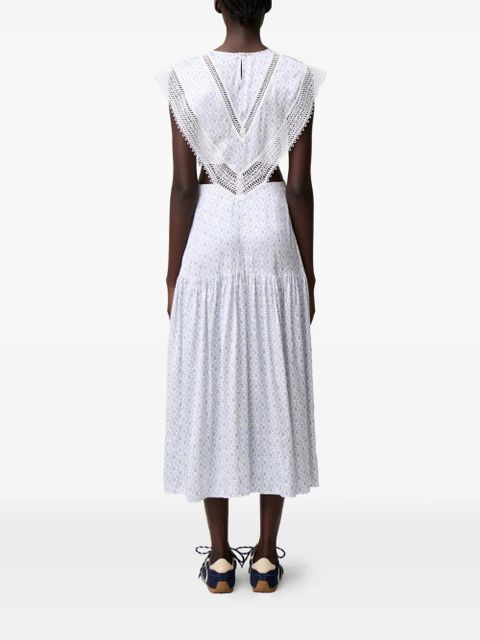 Claudie Pierlot lace-trim cutout dress - White