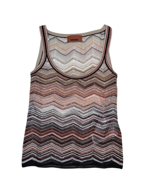Missoni chevron-patterned top - Neutrals - zdjęcie produktu nr 1