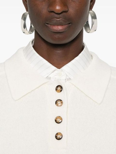 LouLou de Saison Homere polo sweater - White