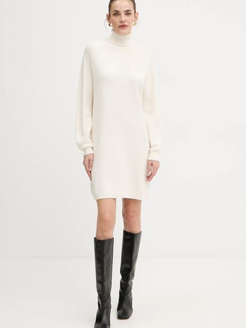 Liu Jo sukienka kolor biały mini oversize MF5484 MA27R