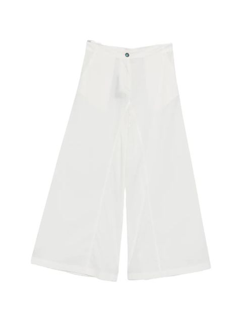 PINKO Canelli embellished-button wide-leg trousers - White - zdjęcie produktu nr 1