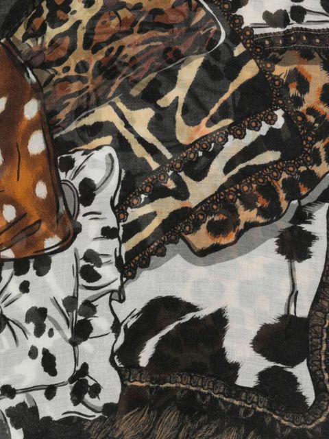 Moschino animal-print scarf - Black - zdjęcie produktu nr 2
