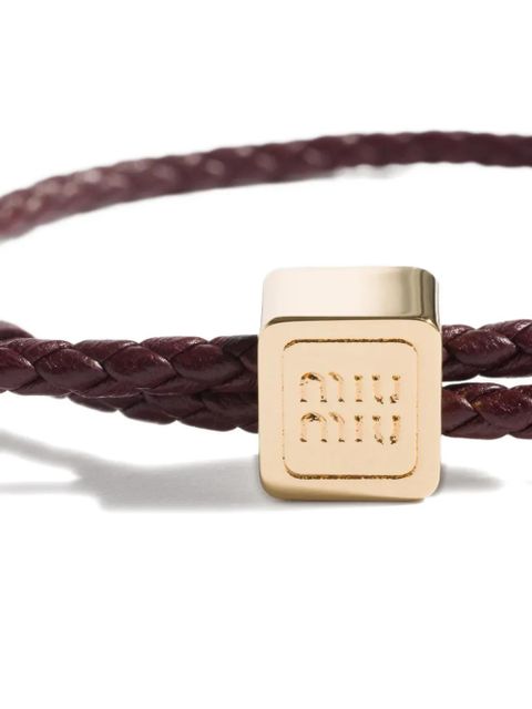 Miu Miu leather bracelet - Gold - zdjęcie produktu nr 2