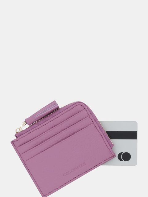 Coccinelle portfel skórzany damski kolor fioletowy E2 MU0 12 89 01