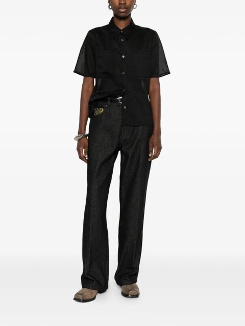 OUR LEGACY X-Ray floral pocket shirt - Black - zdjęcie produktu nr 2