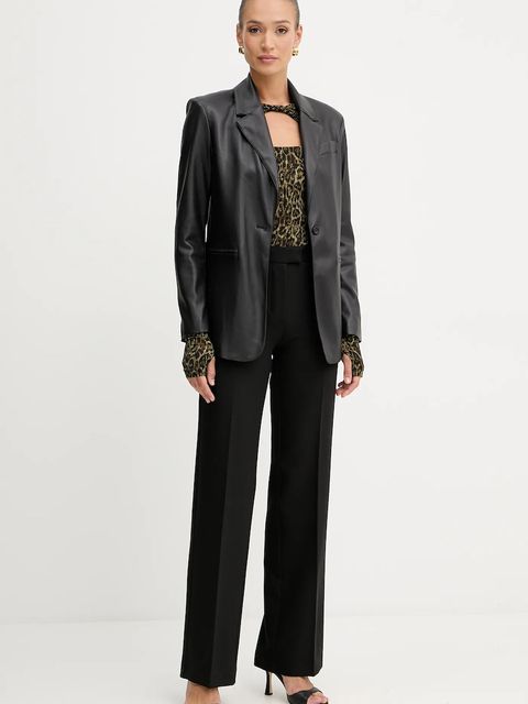 Silvian Heach marynarka QUILES kolor czarny jednorzędowa gładka GPA25304GC - zdjęcie produktu nr 2