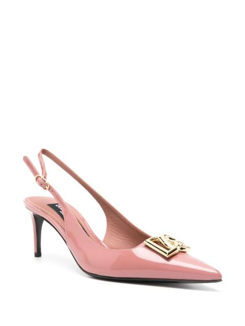 Dolce & Gabbana 65mm logo-plaque patent pumps - Pink - zdjęcie produktu nr 2