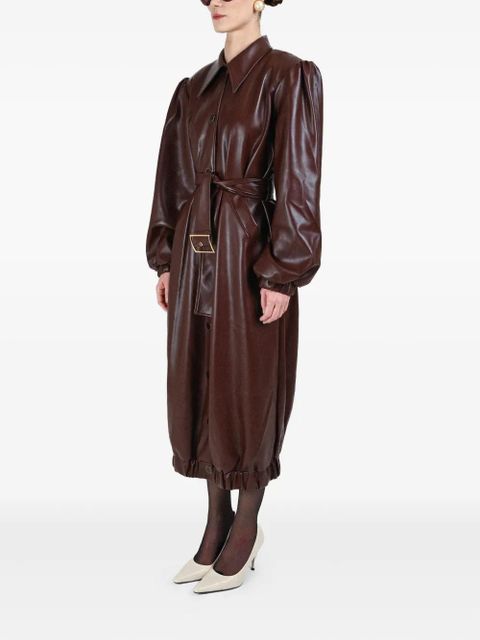 Rowen Rose buttoned-up belted coat - Brown