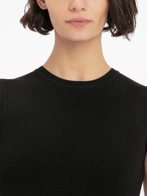 Victoria Beckham cap-sleeve knitted minidress - Black