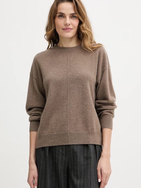 BOSS sweter kaszmirowy damski kolor brązowy lekki 50547883 - zdjęcie produktu nr 1