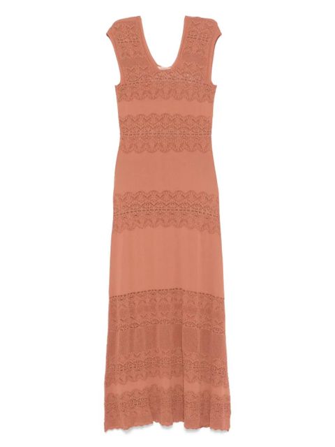 TWINSET knitted maxi dress - Brown - zdjęcie produktu nr 1