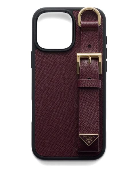 Prada saffiano-leather phone case - Red - zdjęcie produktu nr 1