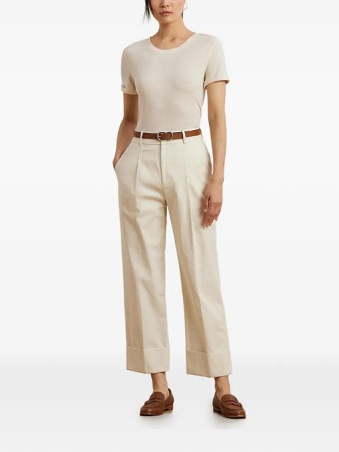 Lauren Ralph Lauren rolled-cuff T-shirt - Neutrals - zdjęcie produktu nr 2