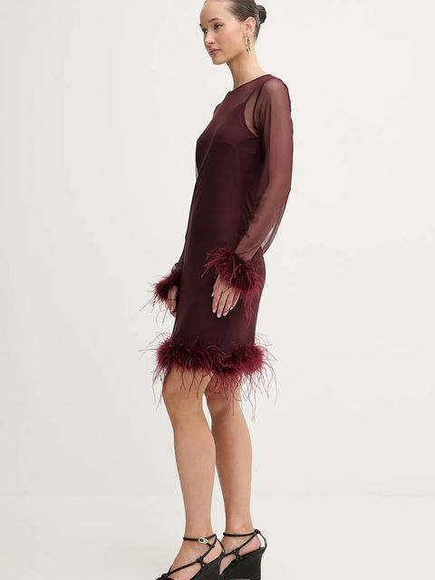 Never Fully Dressed sukienka kolor bordowy mini prosta NFDDR3071 - zdjęcie produktu nr 2