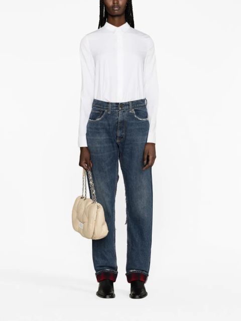 Maison Margiela ripped straight-leg jeans - Blue