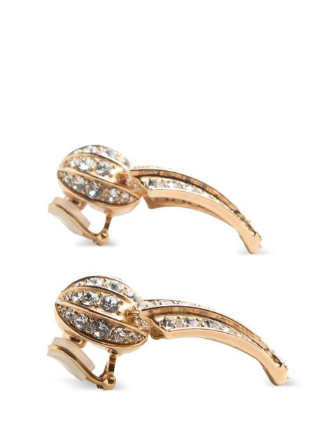 Valentino Garavani Poetique Des Gouttes metal and Swarovski® crystal earrings - Gold