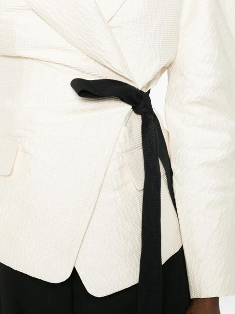 Lanvin wrap-design jacket - Neutrals
